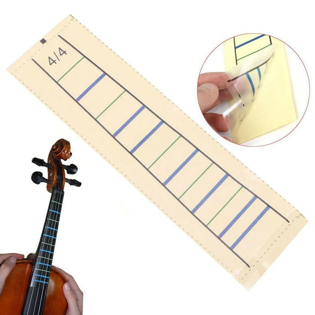 

4Pcs Professional Violin Stickers Durable Fretboard Note Decals for Beginners Violin Supply Practical Fingerboard Stickers