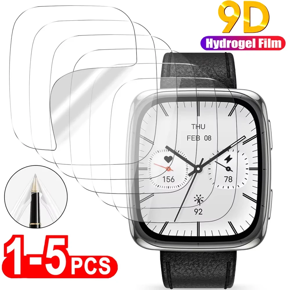 1-5PCS TPU Screen Protectors For Amazfit Active 2 Square Smartwatch Hydrogel Film HD Clear Anti-scratch Protective Films