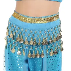 Metal Coins Child Waist Chain Hip Scarf Child Belly Dance Indian Dance Belt For Kids Dacning Waist Belt Chain