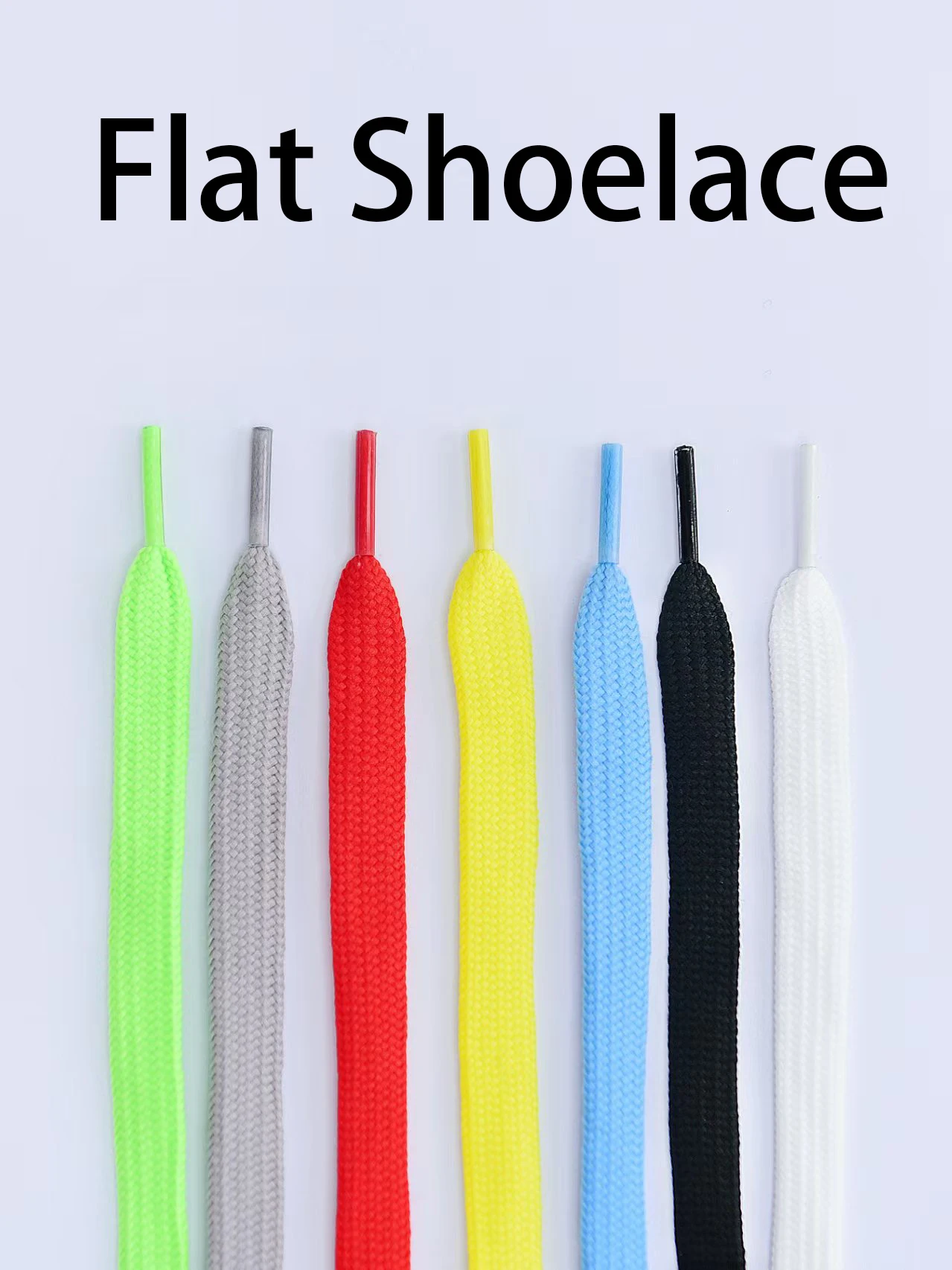 2 Pairs Polyester Double Flat Sneaker Laces, Durable Shoe Laces for Sports,soccer,Running, Athletic Shoes