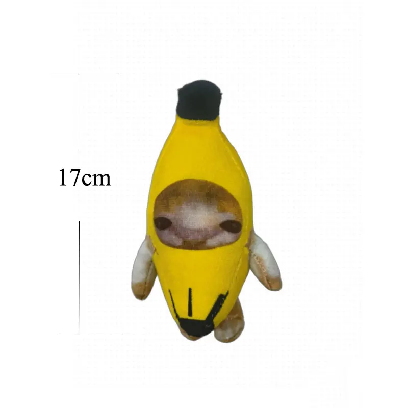 17 cm Banaan Kat Pop Hanger Sleutelhanger Huilen Gelukkige Banaan Kat, 1 stks/pak