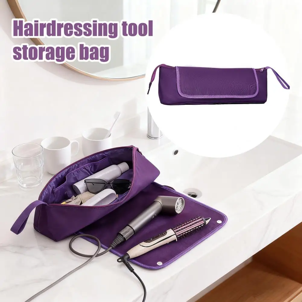 

Salon Tool Storage Bag Neoprene Storage Bag Travel Hair Tools Storage Bag with Heat Resistant Mat Portable for Straighteners