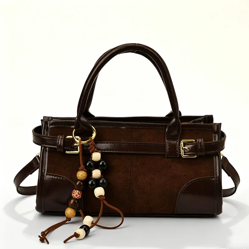 

Матовая сумка в стиле ретро, модный продвинутый горизонтальный кошелек, крутая мотоциклетная сумка на ремне с подвеской, регулируемая сумка через плечо