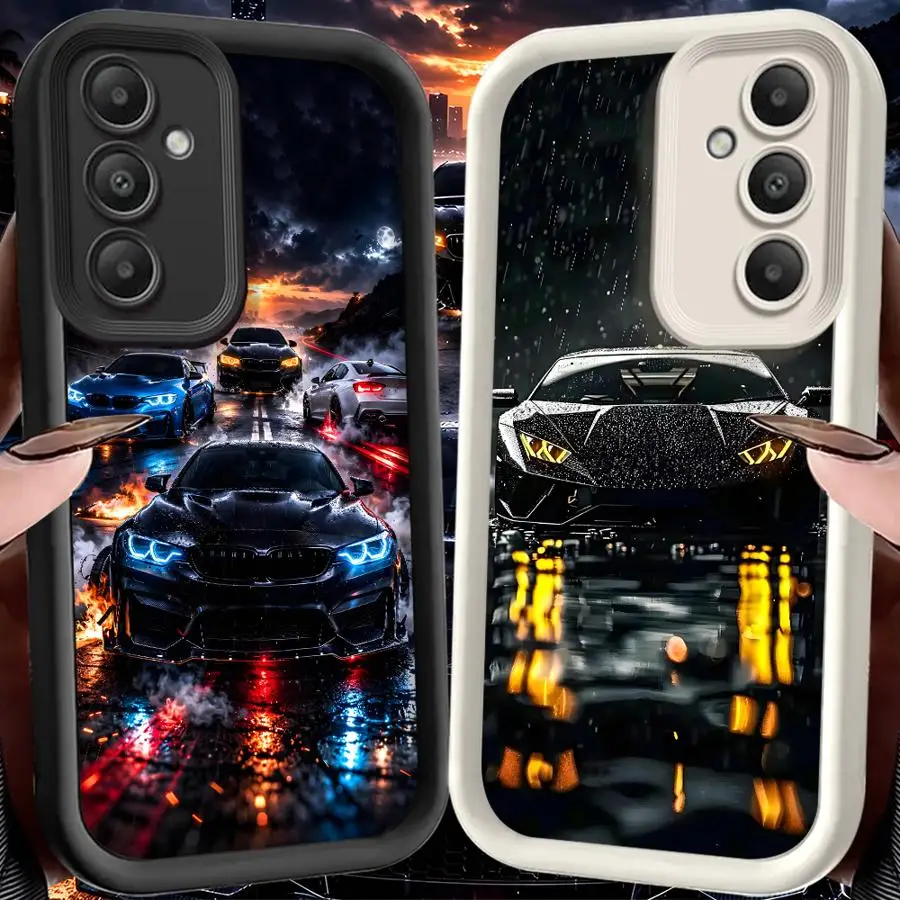 Luxury Supercar Case for Samsung Galaxy S26 Ultra S21 S25 S24 Plus S24Ultra S20FE S23 FE S25 Edge S22 Phone Cover
