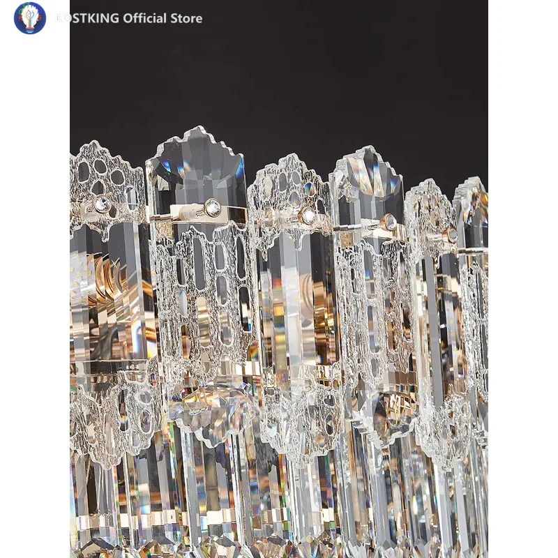 2026 جديد ضوء السقف الراقية الفاخرة كريستال الثريا غرفة نوم غرفة المعيشة قلادة فيلا قاعة الضوء الرئيسي إضاءة غرفة الفندق