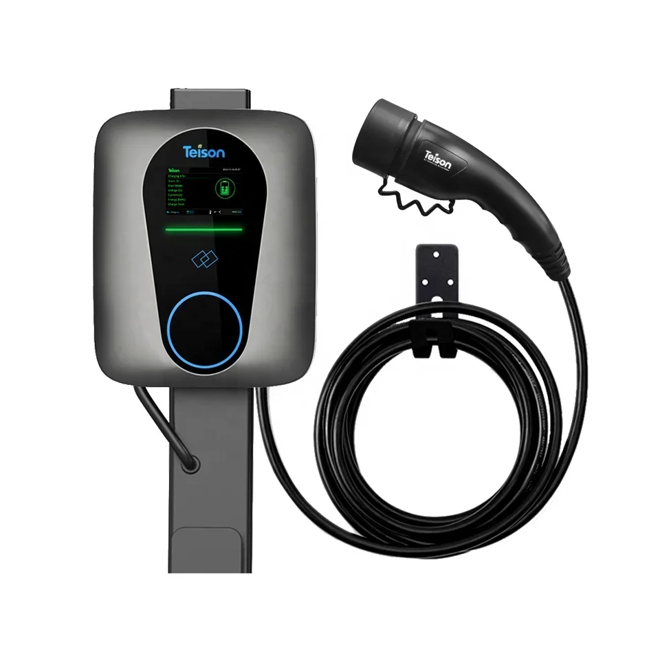 Cargador rápido de tarjeta RFID, estación de carga trifásica de EV 11kW, enchufe tipo 2 Iec62196 con Cable de carga de 4,5 m