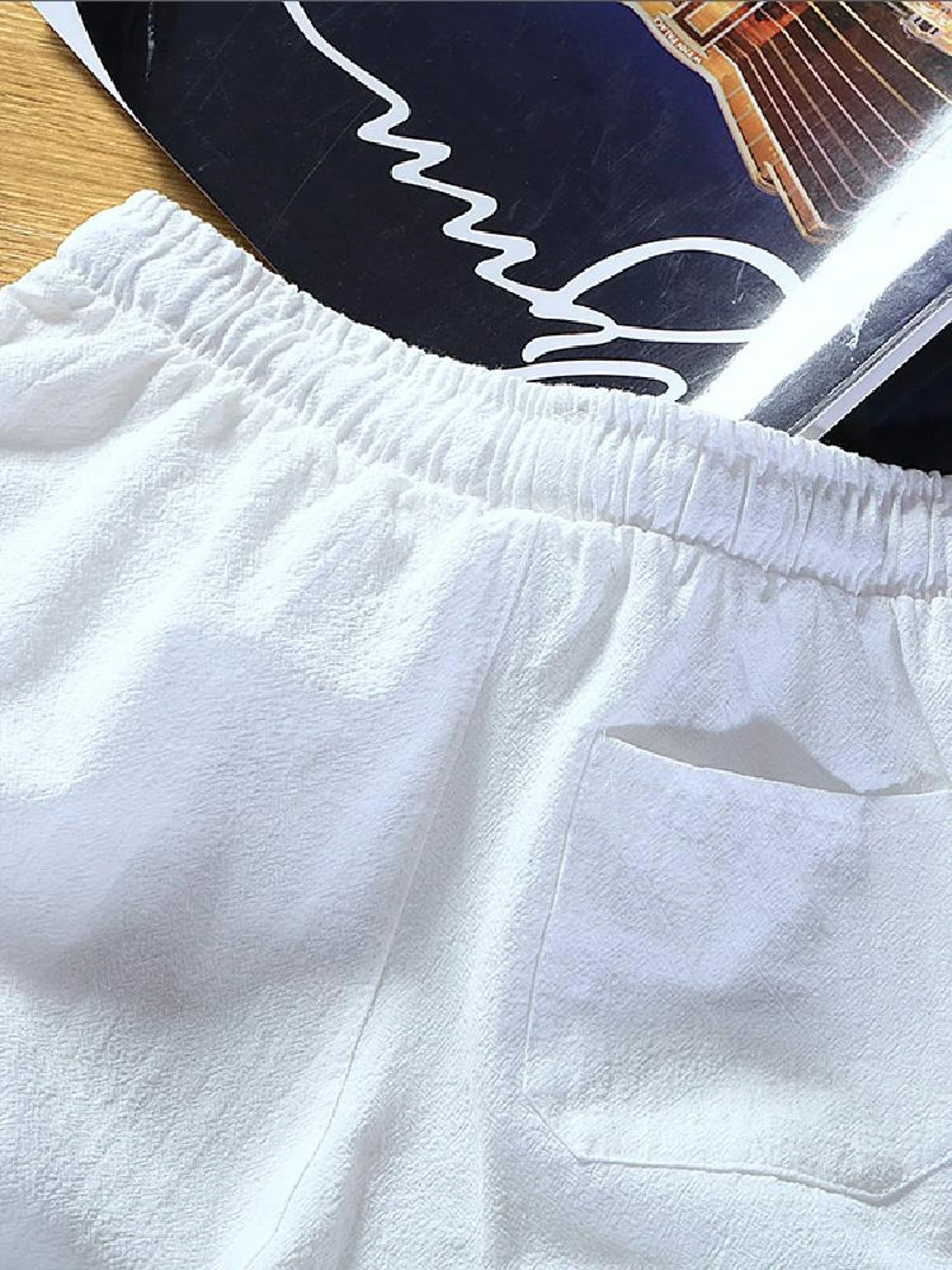 Celana Linen Katun Musim Panas Pria Pakaian Pantai Kasual Longgar Celana Panjang Depan Datar Trendi Ukuran Plus Bahan Tipis Ular Muda