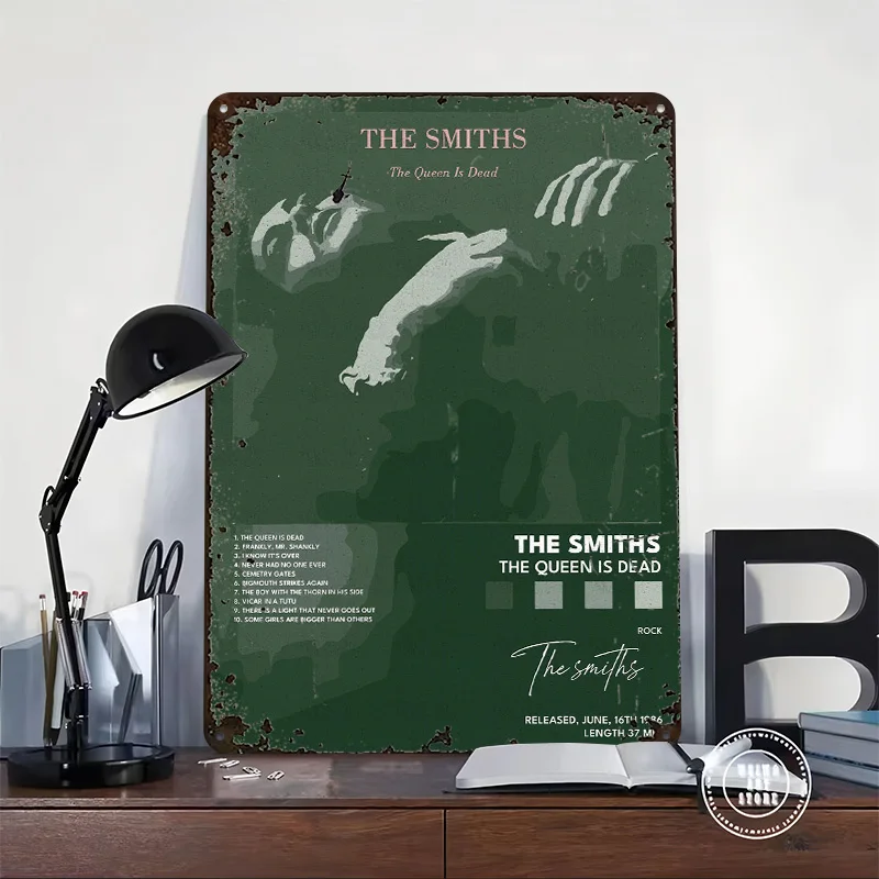 The Smiths - The Queen Is Dead Tin Poster Customized Wall Art Retro Vintage Metal Signs for Fans Room Bedroom Decoration Gaming