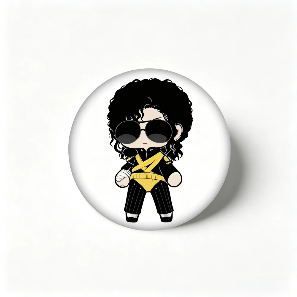 Anime Style Pins,Cartoon Figure Michael Jackson Badge,Handmade Brooches,Breastpin for Backpack Clothes Gifts