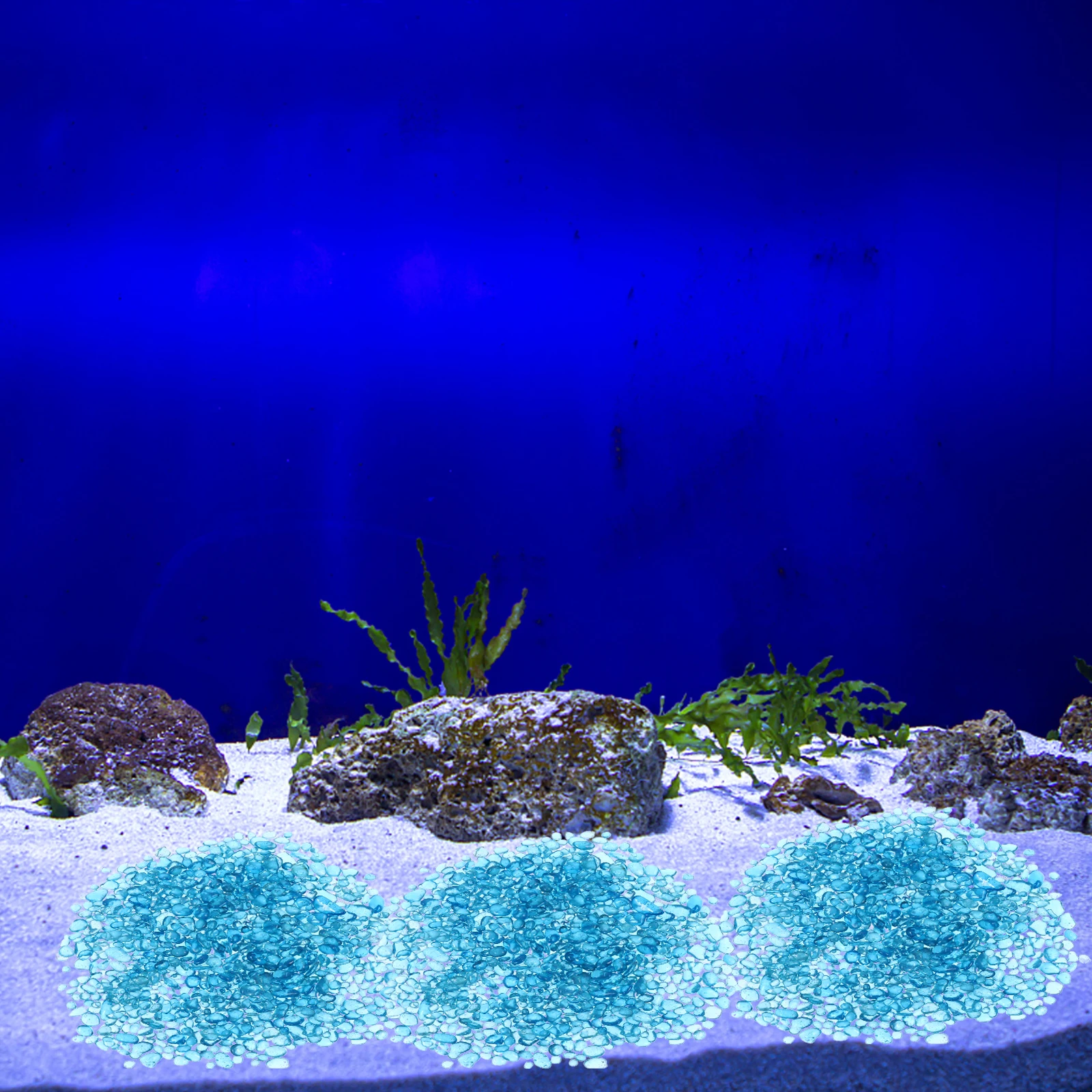 

Colorful Crystal Stones Glass Rocks Fish Tank Transparent Gravel Aquarium Gems Decorate Quartz