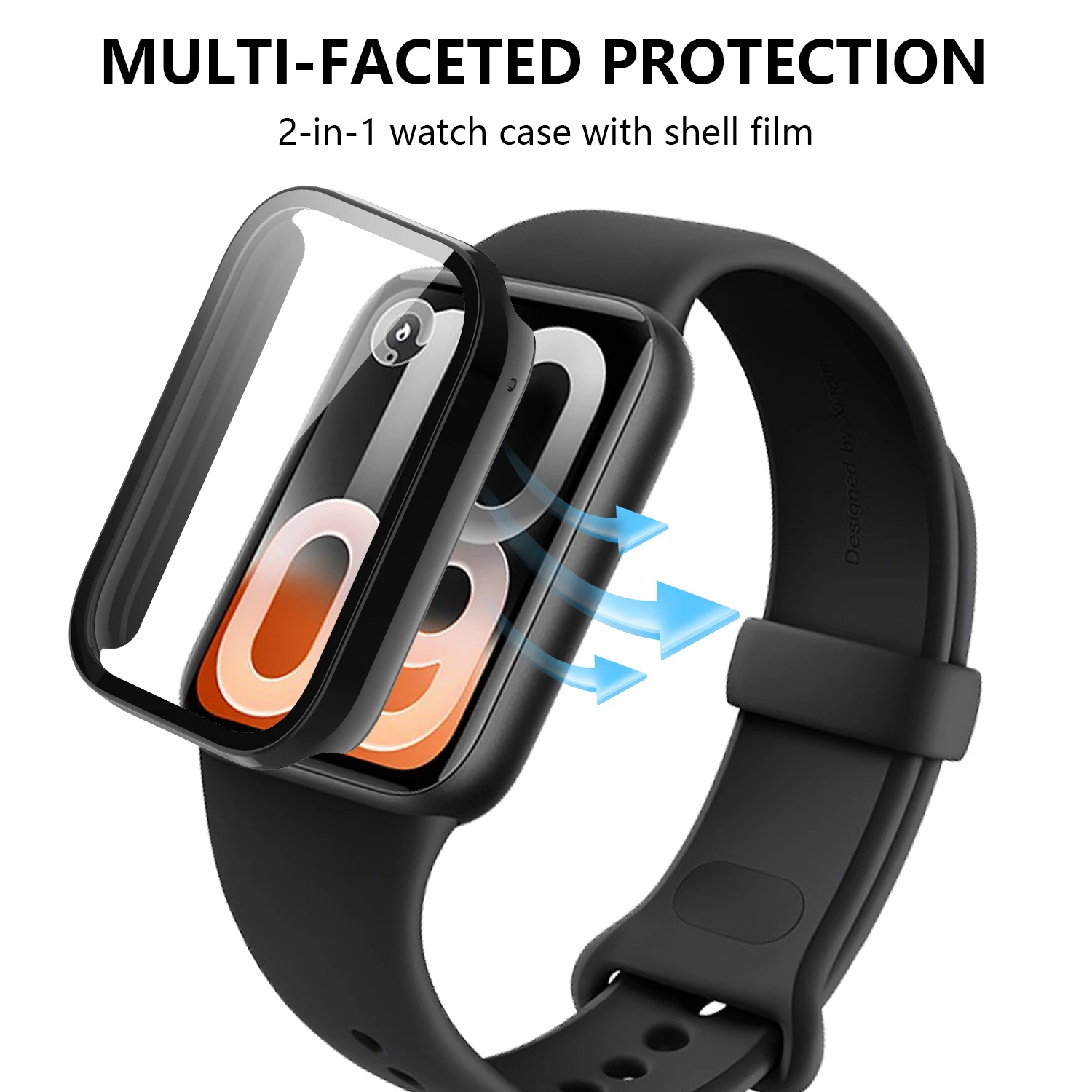 For Xiaomi Mi Band 10 Pro Case 2-in-1 Integrated PC Bumper + Tempered Glass Screen Protector Full Style Protective Cover Shell - view 5