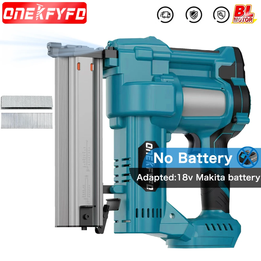 Brushless 2 in 1 Wireless Electric F50 Nail Gun K438 Stapler Nailer Woodworking Lithium Battery for Makita 18V Battery