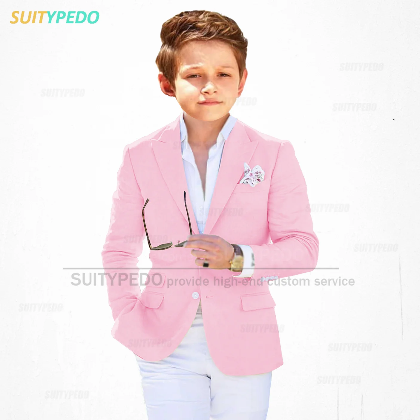 

Fashion Party Boys Elegant Blazer Pants Sets Graduation Ceremony Children Formal Outfits Homecoming Custom Classic Suit 2 Pieces