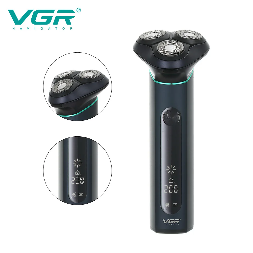 VGR 310 Electric Shaver Rotary 3D Floating Razor Waterproof Men's Shaving Machine Professional Beard Trimmer USB Rechargeable