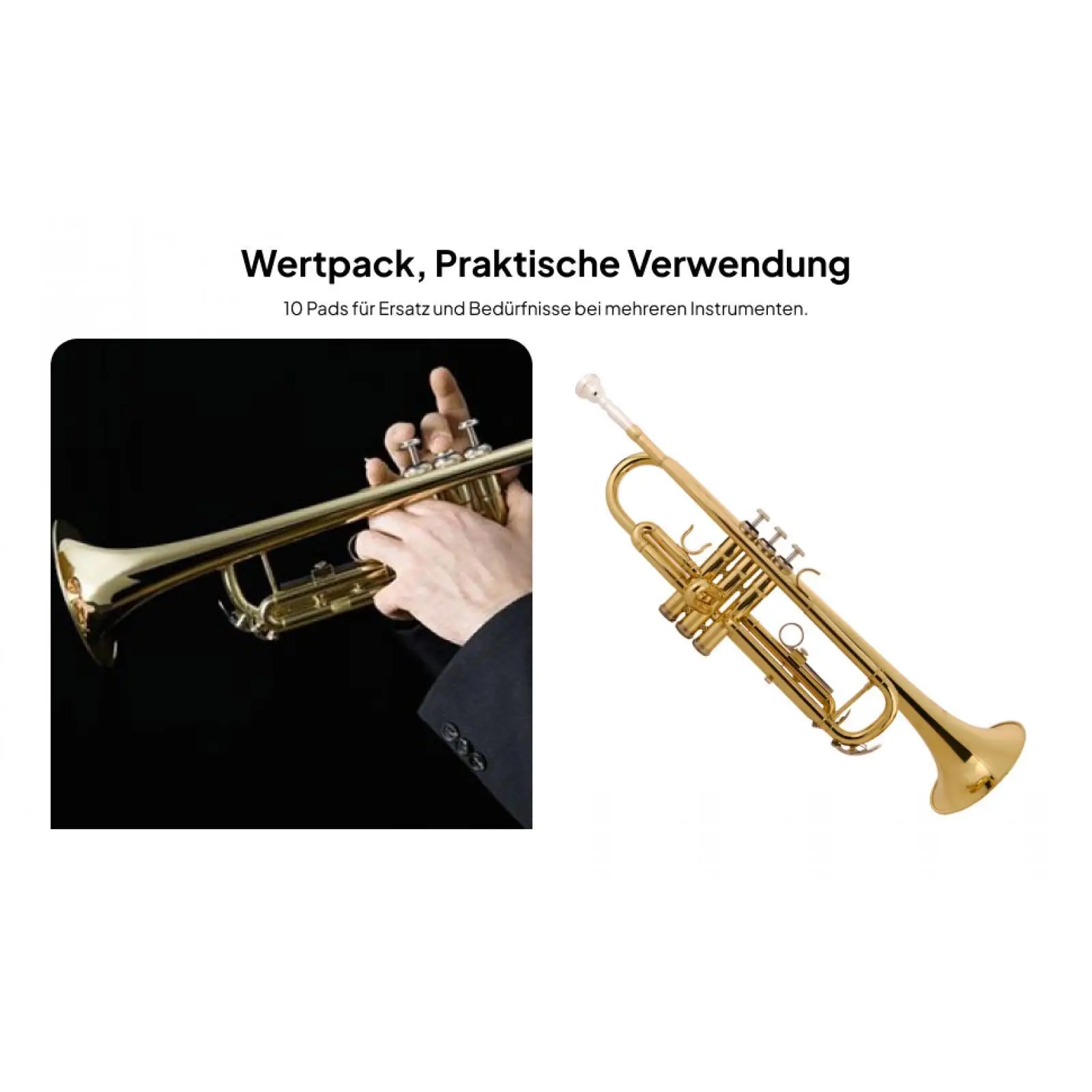 Trumpet Type Valve Felt Pads Trumpet Felt Pads Felt Washers Trumpet Accessories (10PCS)