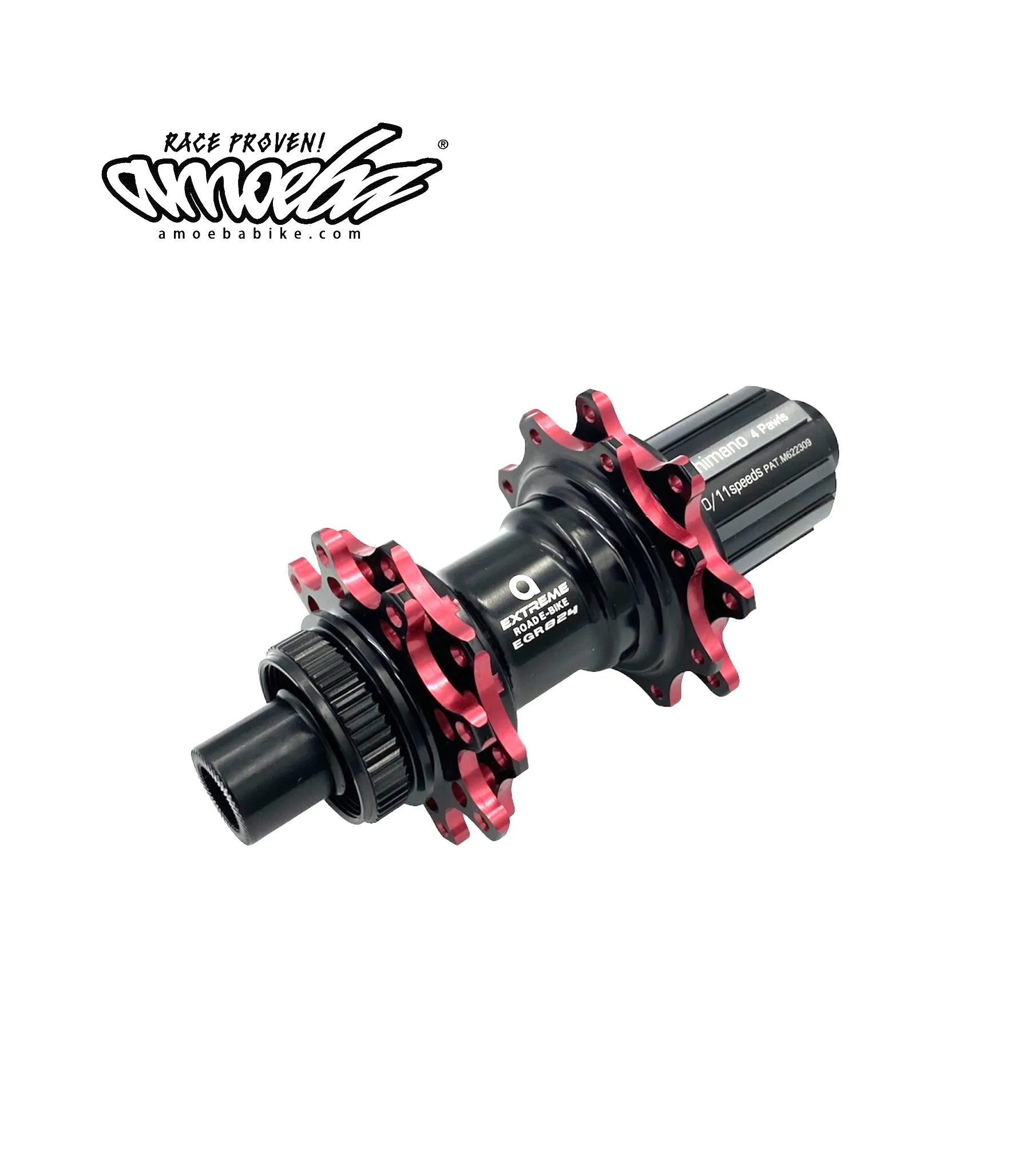 

Amoeba HU-EGR824-R d12x142L/Центральный дисковый тормоз/28H/32H/Shimano9/10/11/12 задний велосипедный концентратор для E-bike RACING