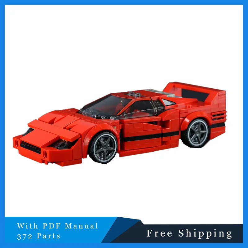 

372 шт. город популярный крутой красный скоростной спортивный автомобиль строительные блоки модель детские DIY сборка кирпичи игрушка подарок на день рождения для мальчика