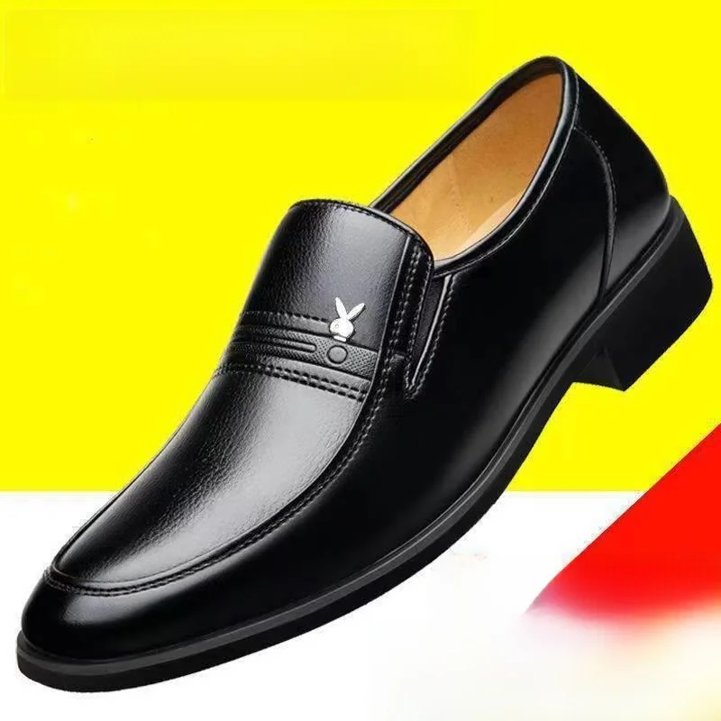

New Men's Leather Shoes Casual Soft Bottom Anti-slip Business Leisure Real Soft Leather Shoes for Middle-aged And Elderly