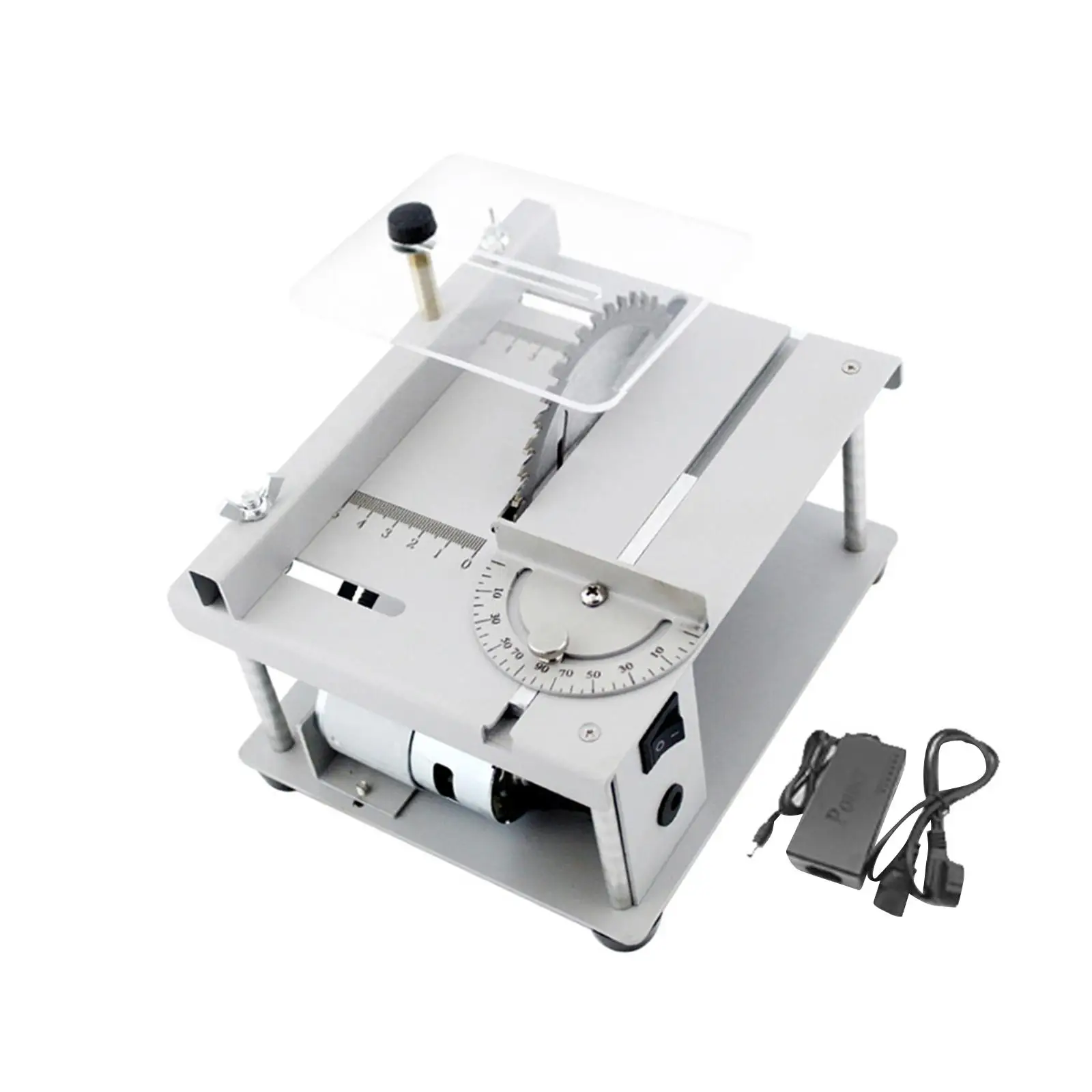 

Mini Desktop Electric Saw Portable DIY Wood Acrylic Cutting Multifunctional Table Saw for Wood Aluminum Metal Crafts Miniatures