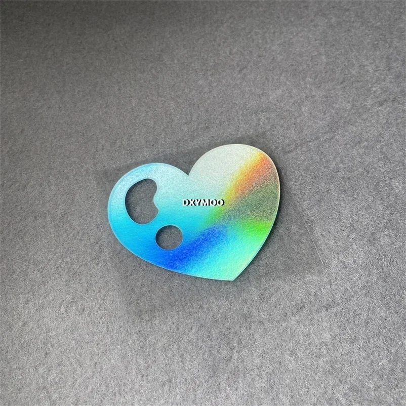 Adesivo Holográfico em Forma de Coração à Prova d'Água para Decoração de Carro, Símbolo de Amor, Decalque de Vinil para Capacete de Motocicleta