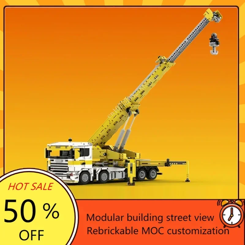 3517 個 MOC 都市交通 164L ヘビーデューティクレーントラックモデルカスタムパズル DIY アセンブリ教育クリエイティブパズル子供のおもちゃ