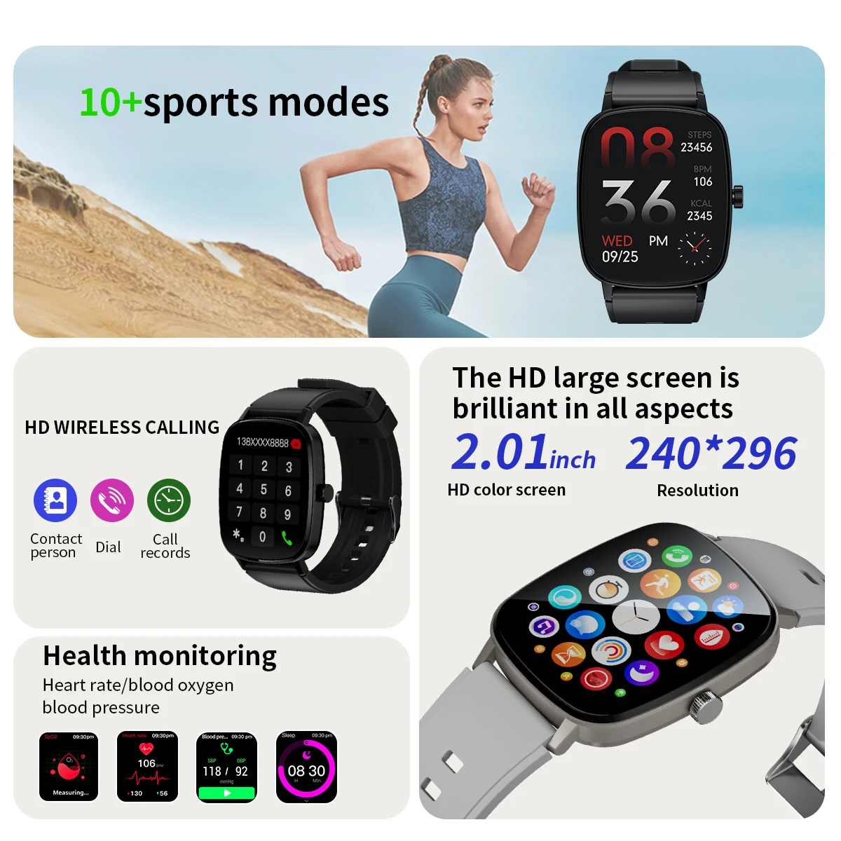 Smart Watch Man Music Controller Fitness Tracker Connected Sport Bluetooth Call Siri Dialing Korean Hebrew Games Aiweile AW63