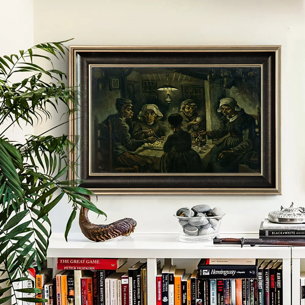 

Vincent Van Gogh Art Print Poster The Potato Eaters Vintage Canvas Painting Dining Room Decor Wall Stickers