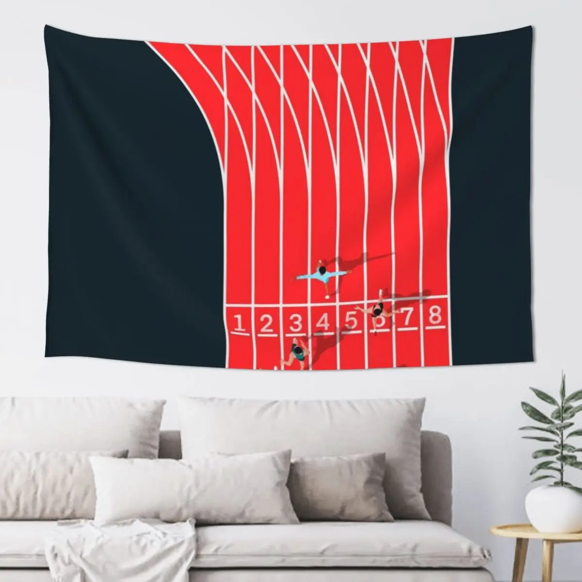 

Finish Line Sprint Tapestry Things To Decorate The Room Room Decor Korean Style Funny Living Room Decoration Tapestry