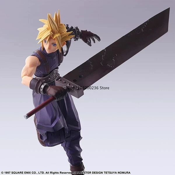 Original SQUARE ENIX BRING ARTS Cloud Strife Final Fantasy VII Action Figure Active Joints Model Hobbies Collectibles Gift