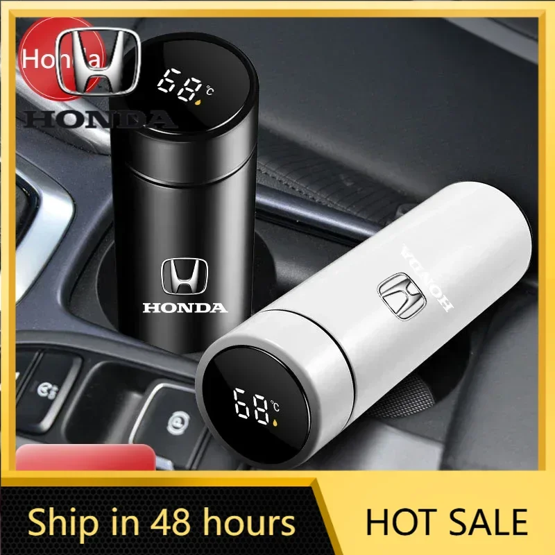 

Автомобильные аксессуары для Honda: умная термокружка с дисплеем температуры, кофейная кружка для Honda Civic, Accord, CRV, Fit, Jazz, City