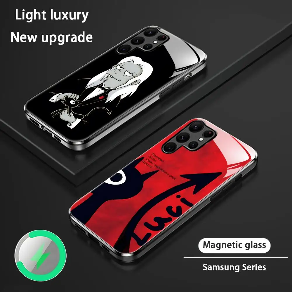 Luci disenchantment Anime Phone Case For Samsung S26 S25 S24 S23 S22 S21 S20 Plus Ultra Glass Magnetic Case