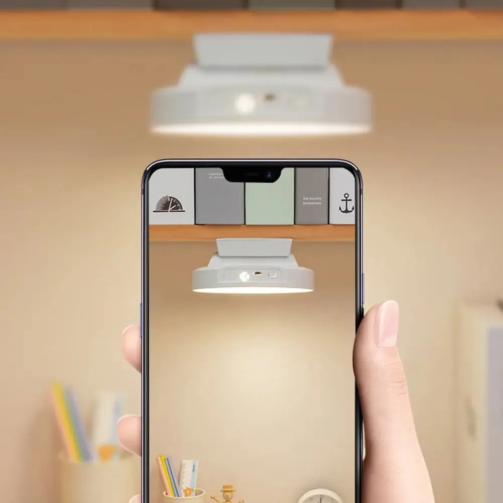 Adjustable Magnetic Reading Lamp 3 Color Temperature Adjustable Brightness Bedroom Table Lamp Round Punch Free