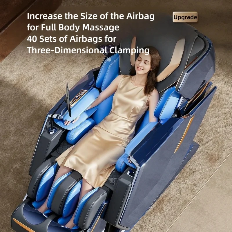 Luxury Electric Massage Chair Intelligent Multifunctional Fully Automatic Leisure Sofa Upgrade Flexible Rail Ankle Stretching view 5