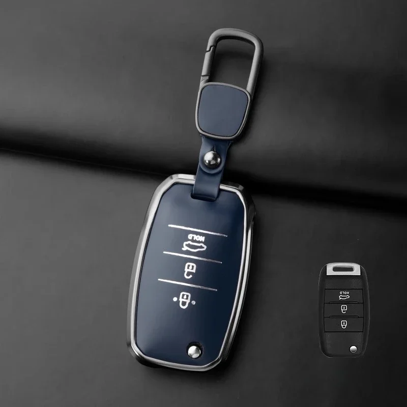 

Suitable for Kia K3 K5 K2 Kx3 K4 Kx5 Aluminum Alloy + leather Car Remote Key Case Cover Better Protection