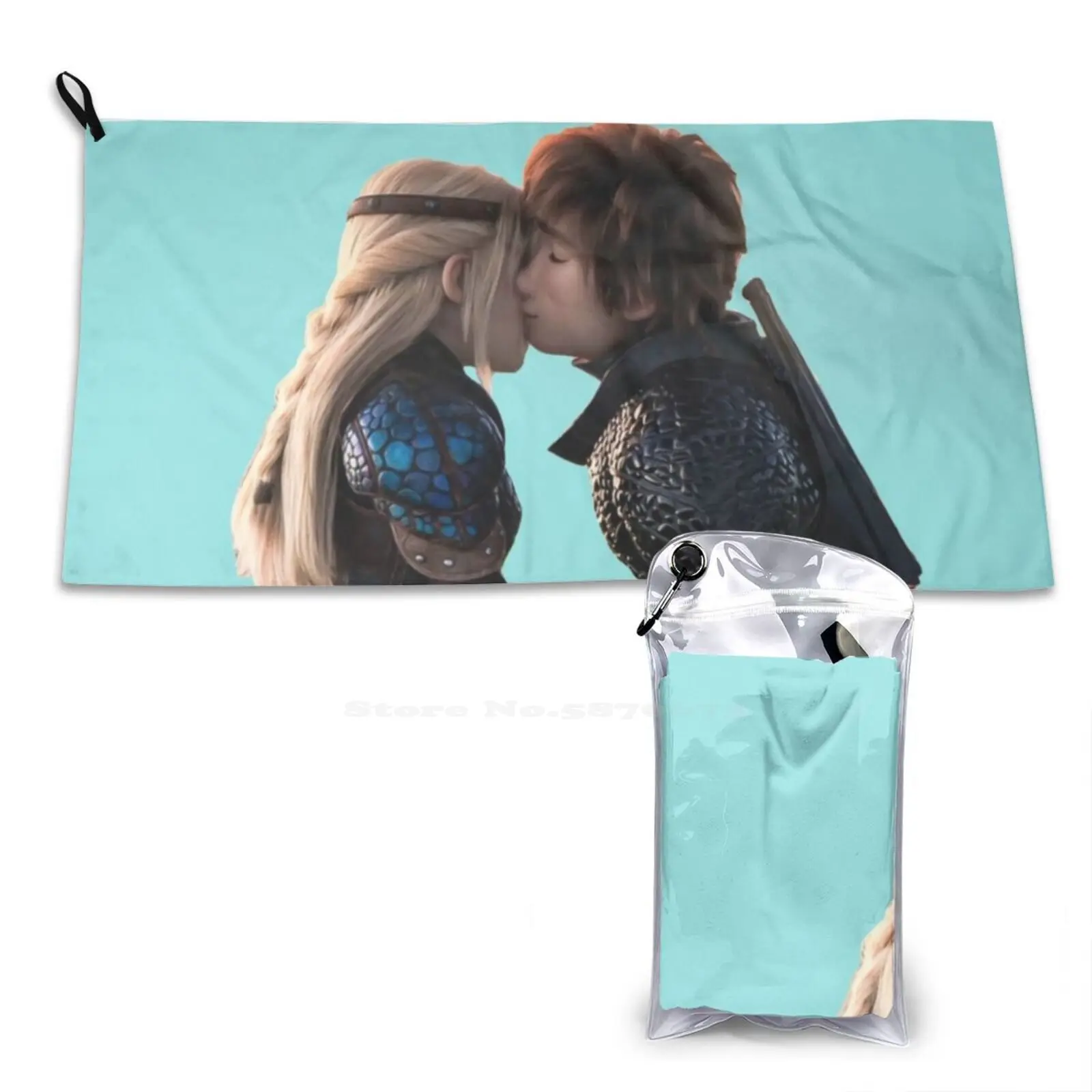 Milady And The Babe Soft Comfortable Bath Towel Outdoor Httyd Hiccstrid Hiccup Astrid