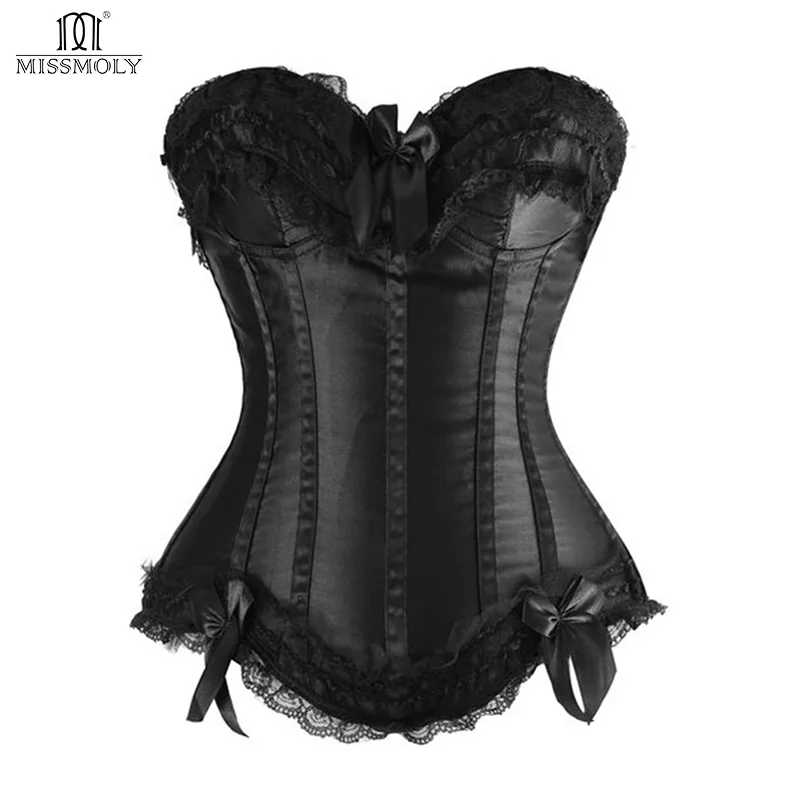 S-6XL Women Sexy Steampunk Clothing Gothic Boned Lace up Back Body Bustier Corselet Overbust Waist Trainer Bodyshaper Plus Size