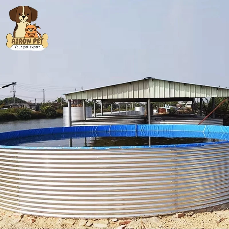 AIROW 18000 Liters Diameter 4m Height 1.45m Fish Farming Equipment Pond Fish Farming Tank Fish Breeding Pool With RAS System