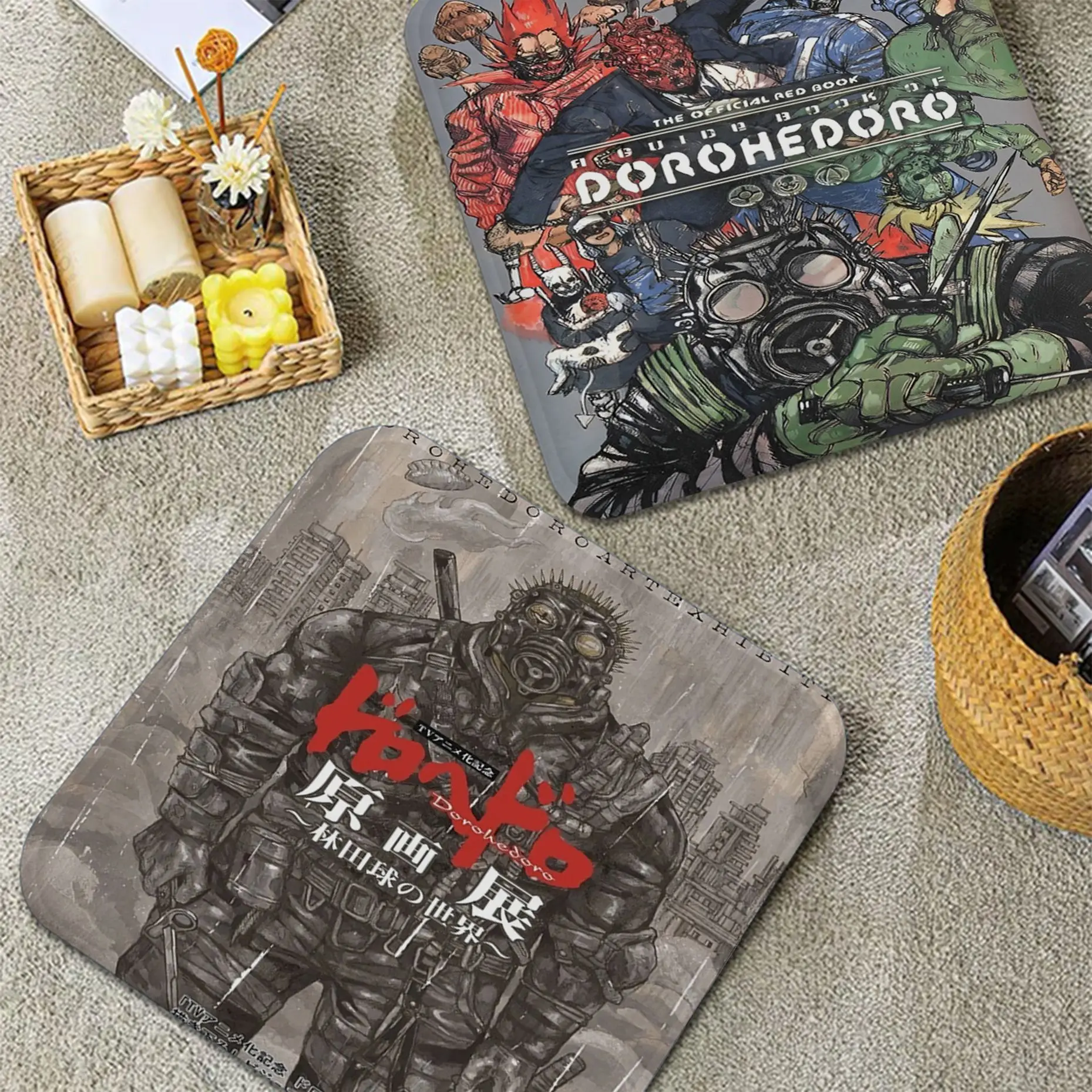 Anime HD Vintage Dorohedoro Modern Minimalist Style Chair Cushion Soft Office Car Seat Comfort Breathable 45x45cm Chair Mat Pad