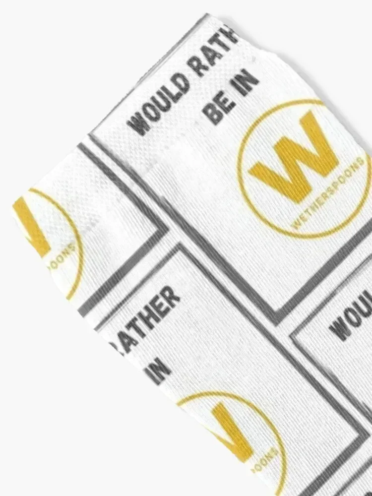 Wetherspoons grappig T-shirt cadeau - zou liever in Wetherspoons zijn Sokkenset verwarmd designermerk Sokken Meisje Heren