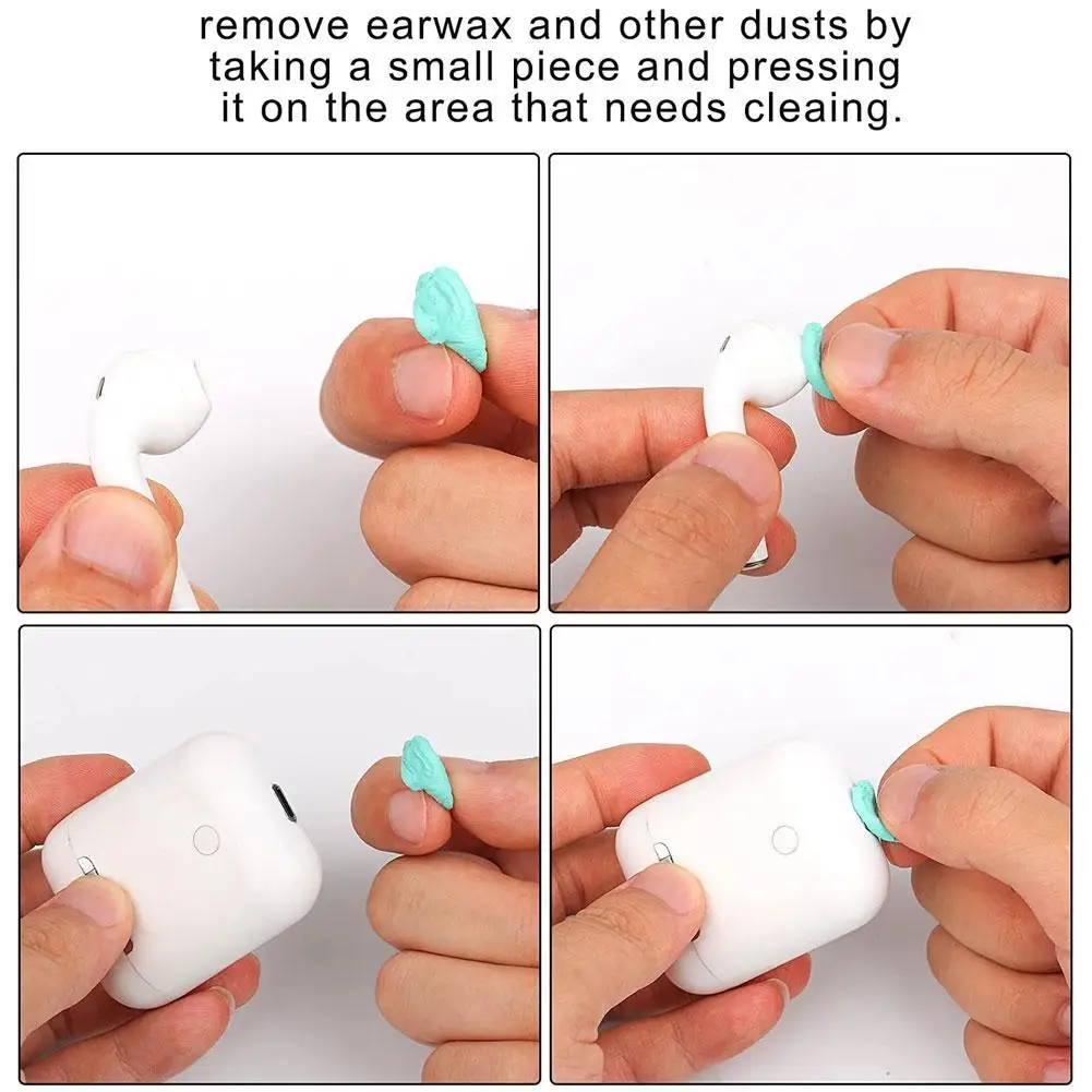 Removível Headphone Limpeza Glue, ferramentas de poeira reutilizáveis, sem fio Bluetooth Art Headset, cola limpa para Airpods Pro Case, 8pcs