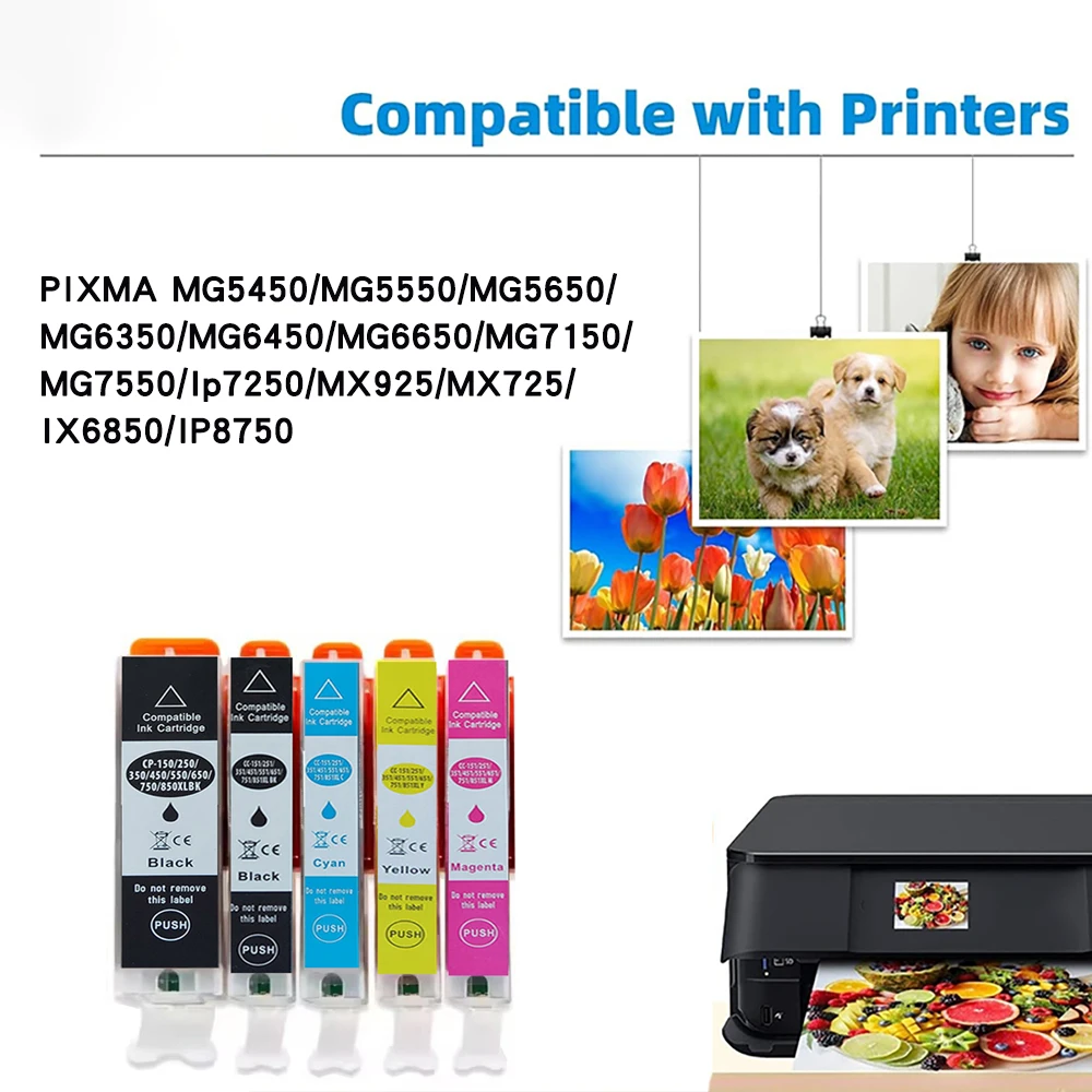 PGI-150 CLI-151 PGI150 ink Cartridge Compatible For Canon IP7210 MX721 Ix6810  MG5410 MG5510 MG5610 MG6410 MG6610 printer