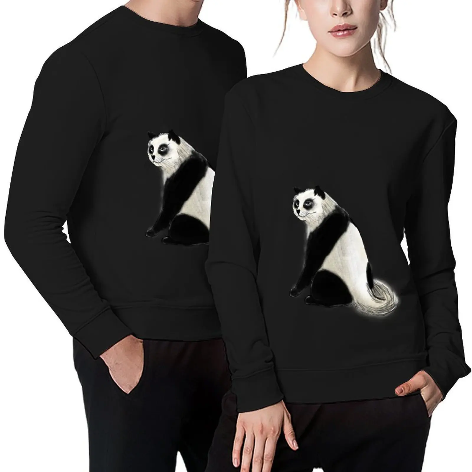 

Panda Cat Pullover men clothes tracksuits korean clothes men's winter sweater sweatshirts