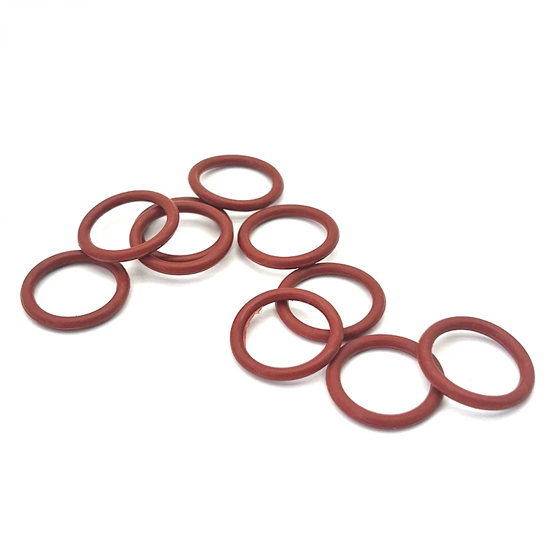 20 Pcs CS 1.5mm OD 4.5mm-45mm Red Silicone VMQ Seals Food Grade Waterproof High Temperature Resistant environmental protection