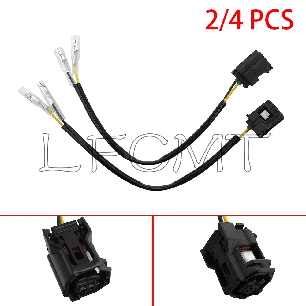 

2/4PCS Turn Signal Adapter Wire Harness Plug Connector Fit for Yamaha XSR 700 900 2022-2023 MT-09 SP MT03 MT09 MT25 2021-2022