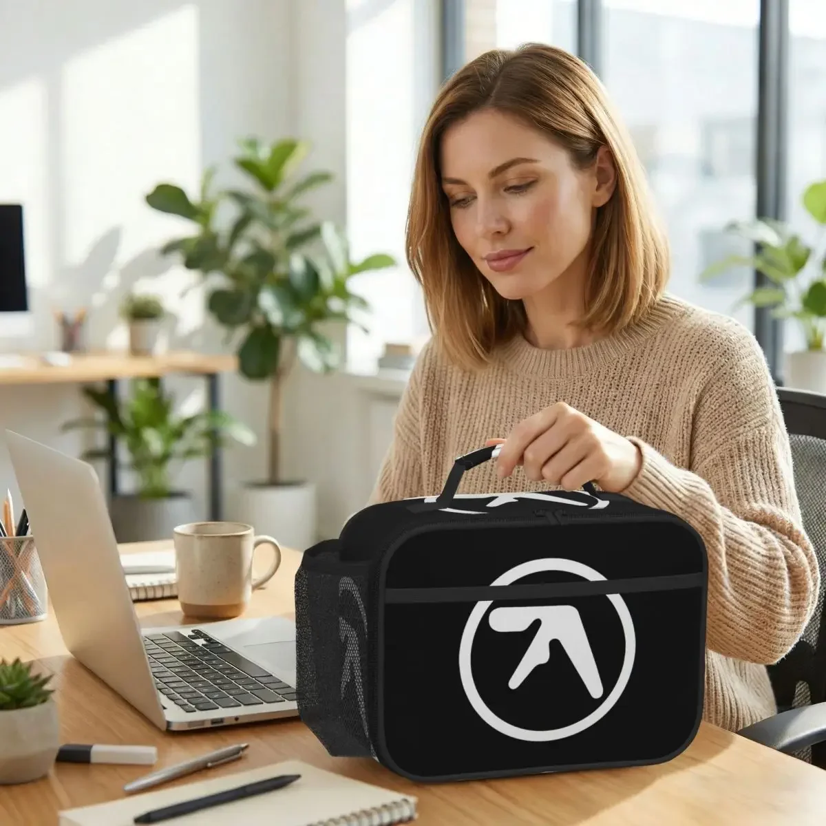 Aphex Twin Creative Y2K Logo Insulated Lunch Bag for Women Office Cooler Thermal Food Box Tote Portable Lunch Boxes Container