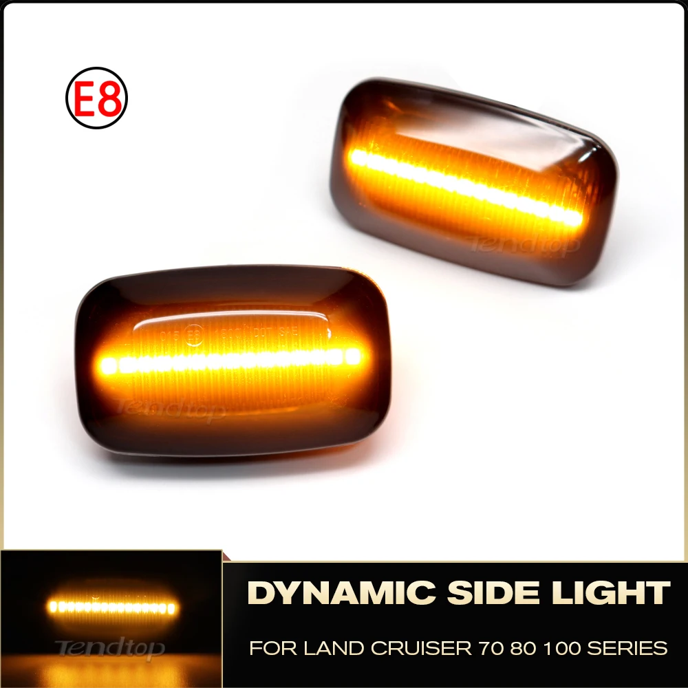 Car Dynamic LED Turn Signal Side Marker Light for Toyota Land Cruiser 100/70/80 Prado 90 Series FJ Cruiser For Lexus LX470