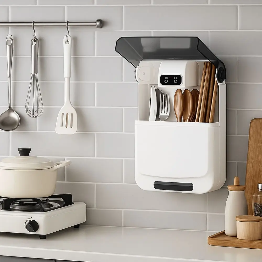 소독 접시 배수구 홀더 벽걸이 형 칸막이 젓가락 바구니 스푼 포크 식기 보관함 주방 악세사리