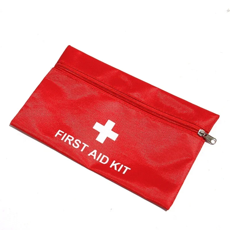 Simple Practical First Aid Bags Red Color Oxford Fabric First Aid Product Storage Bags Case Holder