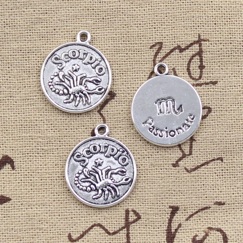 12pcs Charms Zodiac Capricron Aquarius Aries Cancer Leo Libra Taurus Scorpio Sagittarius Vigro Gemini Pisces DIY Antique Pandent