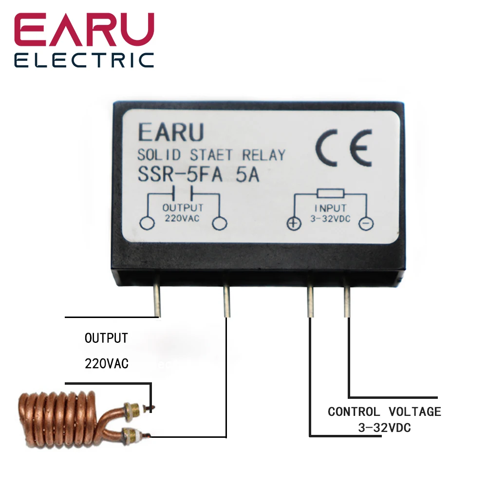 1Pcs PCB SSR-3FA  SSR-5FA  SSR-8FA SSR-D3803HK D3805HK D3808HK  Dedicated With Pins 3A 5A 8A DC-AC Solid State Relay